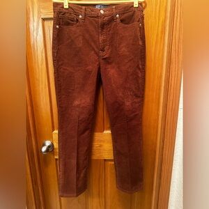 GAP Brown Corduroy Pants high rise vintage slim sz. 10/30 R